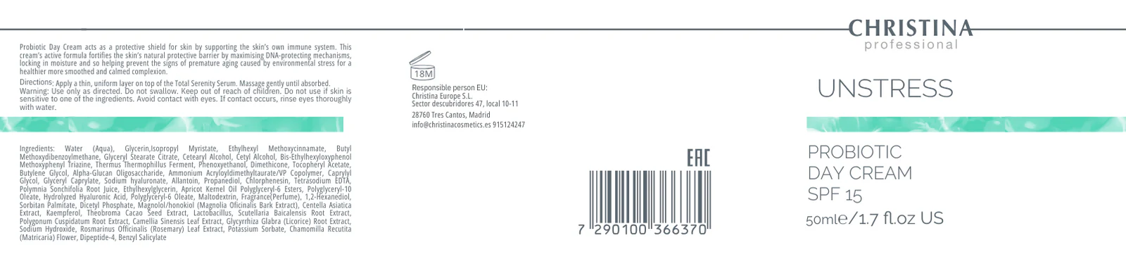 Krem na dzień o działaniu probiotycznym SPF 15 - obrazek 3
